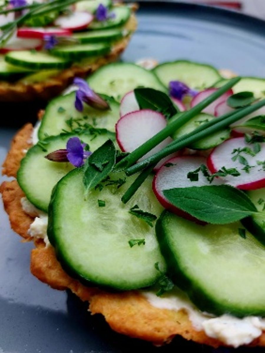 Tartine gourmande préparée pendant l'atelier